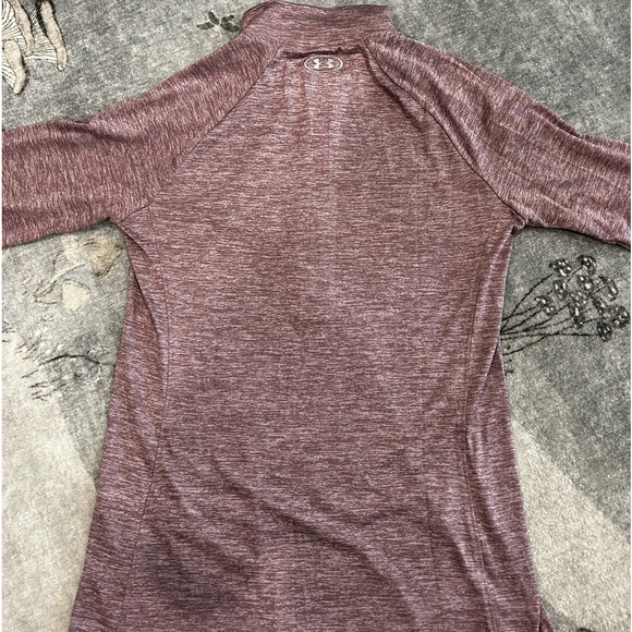 Under Armour quarter zip top - heathered pink/purple - size M - Picture 2 of 3